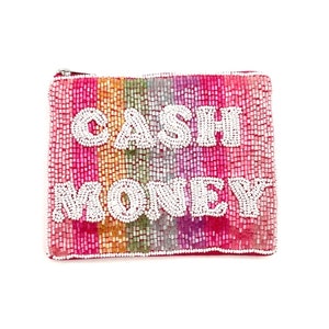 Cash Money Coin Purse Pink Wallet Zipper Pouch Summer Accessories image 1
