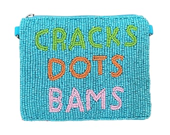 Mahjong Coin Pouch Beaded Bag, Mahjong Gifts