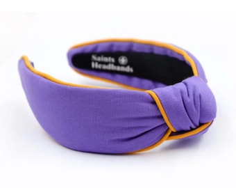 Canvas Knot Headbands for Women, Purple Hair Accessories Summer Headband
