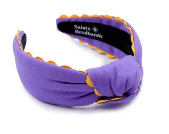 Canvas Knot Headbands for Women, Purple Hair Accessories Summer Headband