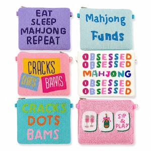 Mahjong Bag, Coin Purse Mahjong Pouch Mahjong Gifts