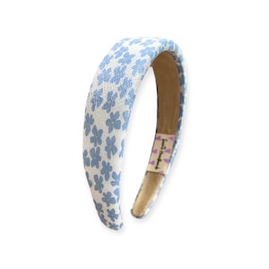 Blue Floral Headband for Women and Girls
