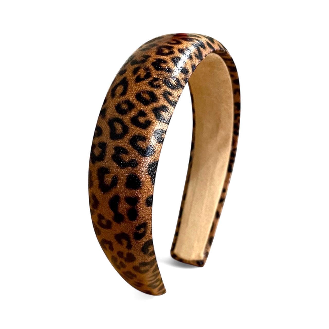 Leopard Headband, Faux Leather Headband, Preppy Accessory - Etsy display picture 1