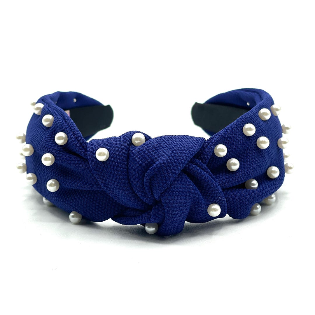 Blue Beaded Headband