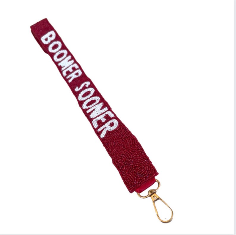 Oklahoma Beaded Bag Strap Boomer Sooner Bead Coin Purse/ Etsy