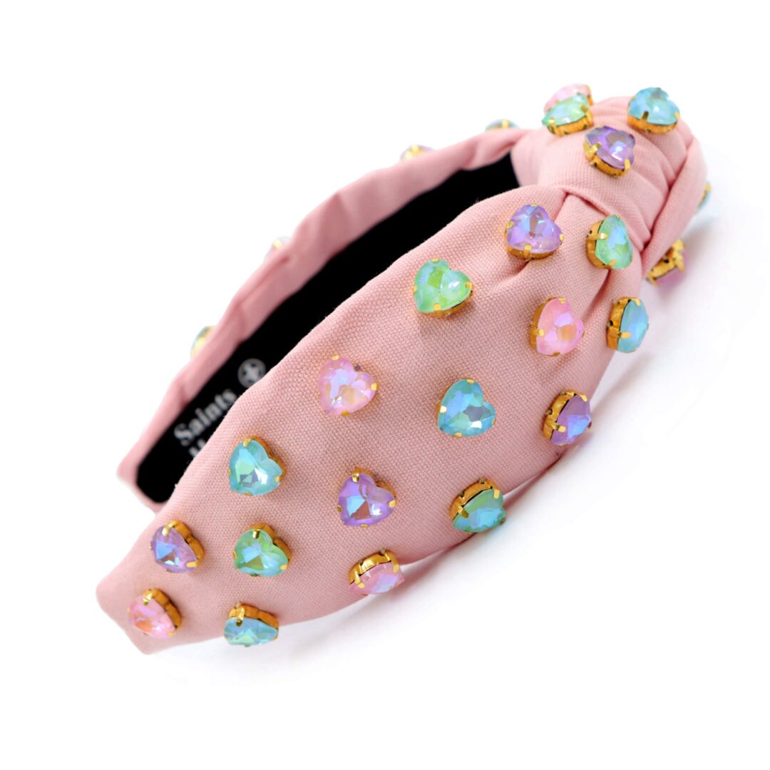 Valentine Heart Headband Valentine Headband Pink Heart Headband Women