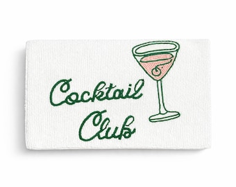 Cocktail Club Beaded Clutch Martini Purse, Cheers Crossbody Bag