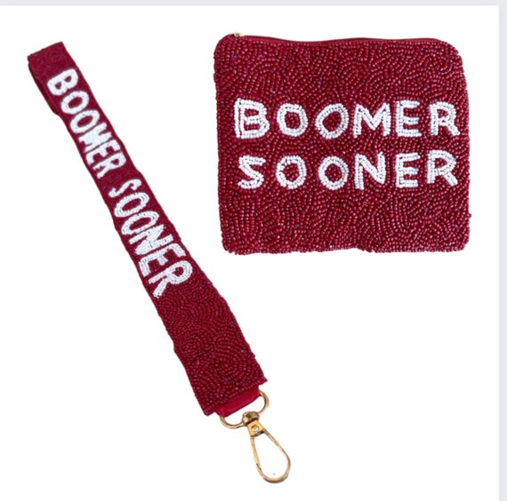 Oklahoma Beaded Bag Strap Boomer Sooner Bead Coin Purse/ Etsy