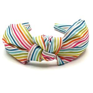 Striped Summer Headband, Thin Knot Headband, Cute Vacation Hair Accessories