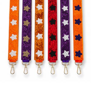 Beaded Game Day Purse Strap, Sequin Star Crossbody Strap, Stadium Bag Strap, Adjustable Guitar Bag Strap, Football Game Day Purse Accessory