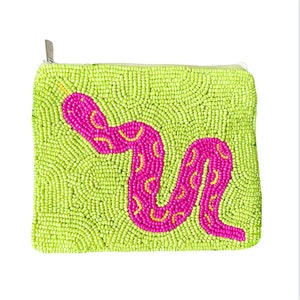 Monedero de serpiente pequeño, monedero de serpiente con cuentas, bonito regalo de cumpleaños, recuerdos de fiesta únicos, regalos para niñas preadolescentes.