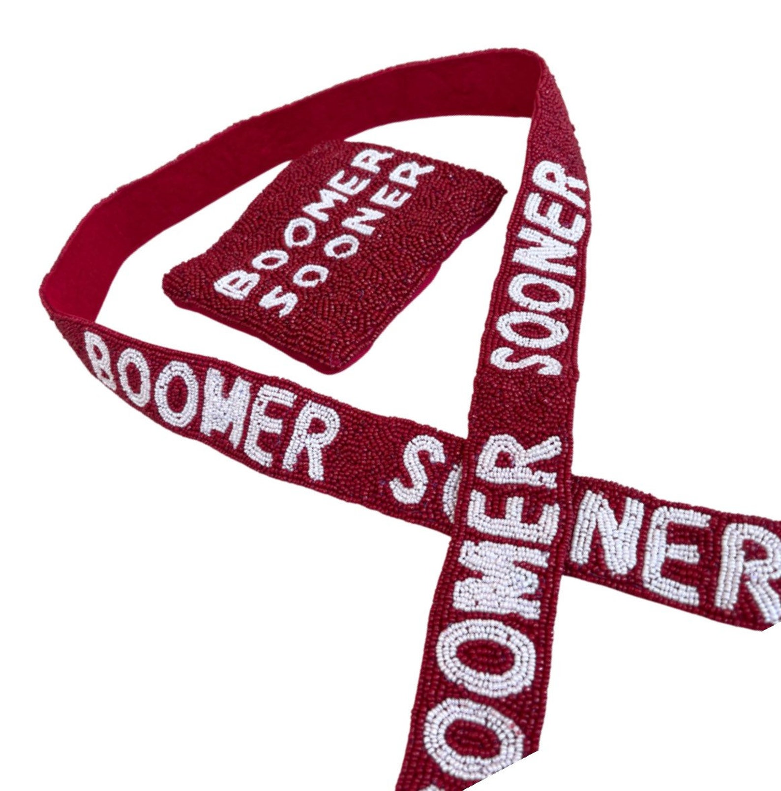 boomer-sooner-beaded-bag-strap-boomer-sooner-bead-coin-purse-etsy
