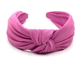 Pink Headband Women Valentine Headband Girls Headband Pink Knotted Headband Spring Hair Accessories Easter Headband