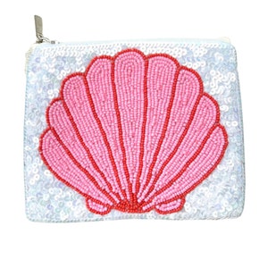 Summer Coin Purse Beaded Wallet Zipper Pouch Summer Beach Bag Accessories for Women and Girls image 2