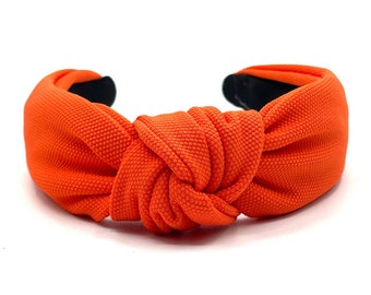 Fascia annodata arancione Fascia per capelli con perline per donna Bengals Fascia arancione Auburn Fasce per il giorno della partita Fasce per ragazze