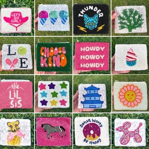 Monedero preppy con cuentas, monedero personalizado, billetera con cuentas, bonitos regalos de cumpleaños