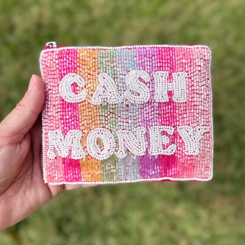 Cash Money Coin Purse Pink Wallet Zipper Pouch Summer Accessories image 3
