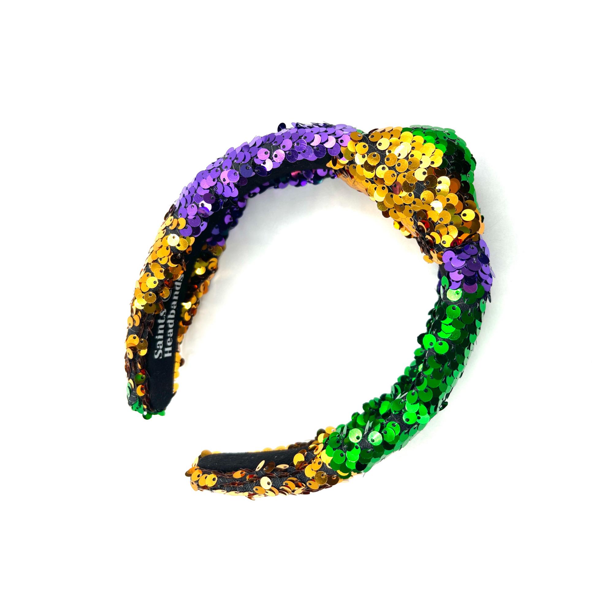 Sparkling Sequin Mardi Gras Headband for Women and Girls - Etsy display picture 2