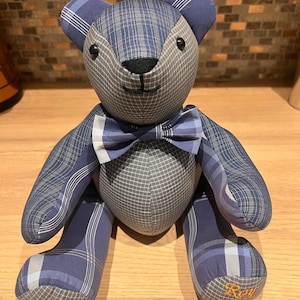 Keepsake Memory bear made of loved ones clothes, Remembrance Bear, Memorial gift, Personalised memory bears Keepsake bear