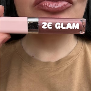 Lip Gloss | Brown Shiny Non-Sticky | Glitter  | Handmade | Vegan and Cruelty-Free  | Pigmented | Lips