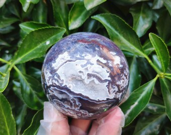 491G Natural Polished Ocean Jasper CRYSTAL SPHERE BALL/magic stone contains powerful magical and mysterious earth energy