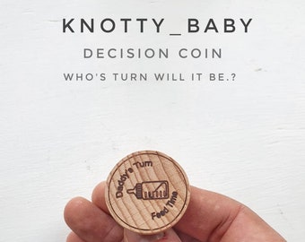 Who es Turn To Feed The Baby Decision Coin für neue Eltern, Geschenkidee, Baby Shower, Flip Coin, Baby Geschenk, Einzigartige Geschenke, Lustig, Neuheit