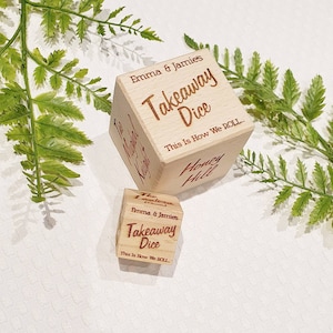 XL, Personalised gifts, Takeaway Dice, Fathers day Gifts, Couples Gift, Anniversary gift, Gifts for Him, gifts for her, valentines gift