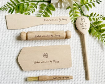 Personalised children’s baking set, stocking filler, children’s cooking set, children’s personalised gift, personalised baking utensils