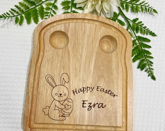 Tablero de madera personalizado para huevos de Pascua, regalo para niños, Pascua infantil, reutilizable, regalos personalizados, regalo de Pascua, tablero para huevos de Pascua, Pascua