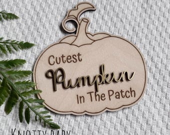 Cutest Pumpkin in the Patch Wooden Sign – Autumn Nursery Decor, Baby Room Wall Sign, Autumn Baby Shower Gift, Rustic Pumpkin Patch Sign