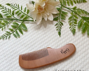 Personalised Wooden Baby Comb, Baby Gift, Baby Accessories,  Wooden Brush, Hair accessories, baby hairbrush, stocking filler,