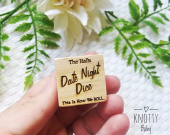 Personalised Date Night Dice, gift Ideas, fathers day Gift, Couples Gift, Wood Anniversary, gift for him, gift for her, dad gifts, Mens gift