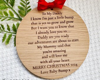 Personalised Letter From Bump Daddy To Be Sign, Birthday Gift From Bump, Daddy To Be Keepsake Gift , Dad To Be Gift From Bump