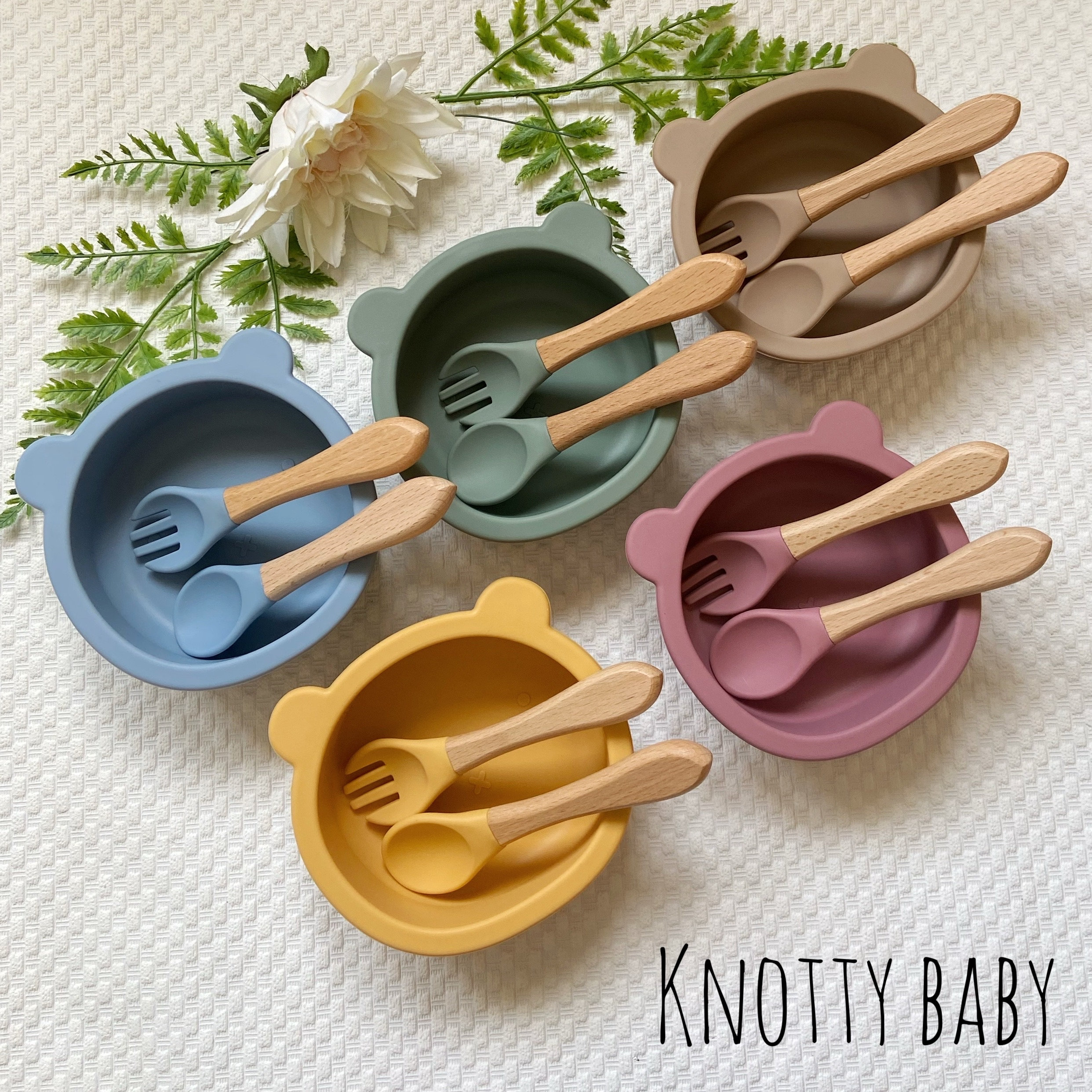 Mutualproducts 3 Pcs Baby Utensils – Silicone Baby Spoons and Forks for  Self Feeding – Suction Plate - Anti-Choke Baby Feeding Supplies – Baby Led