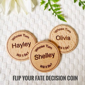 Regalos personalizados, Moneda de decisión, Flip Coin, Divertido, Parejas, regalo para ella, regalo para él, regalos personalizados, regalos de papá, regalo de San Valentín