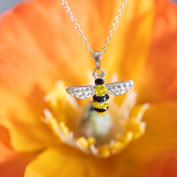 Crystal Bee Necklace