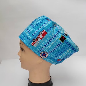 Emergency scrub cap, doctor cap, nurse cap, surgical cap, surgeon cap