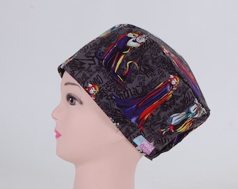 Disney villains scrub cap, malefic scrub cap, villains doctor cap