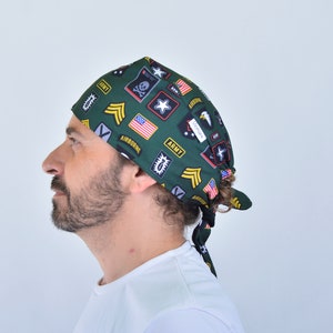 Gorro de quirofano militar, gorro de quirofano de la armada, bandana militar, gorro de quirofano americano
