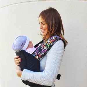 Porta bebe mei tai elegante, portabebe ergonomico fashion, meitai hecho a mano, mochila portabebe elegante