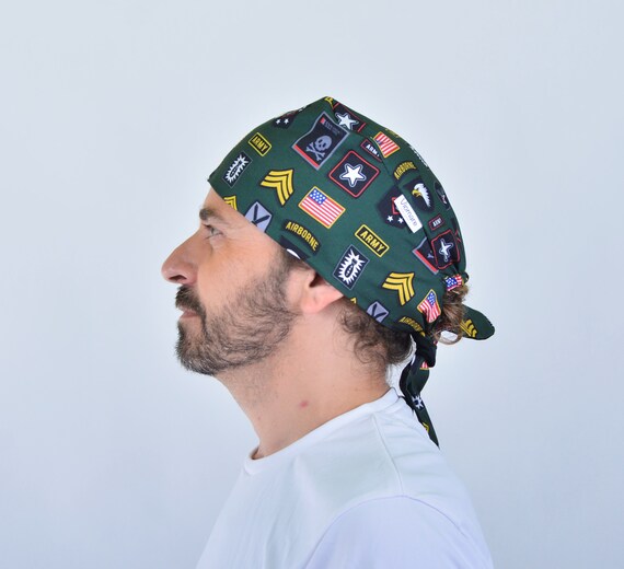 Military Tie-back Scrub Cap Navy Scrub 