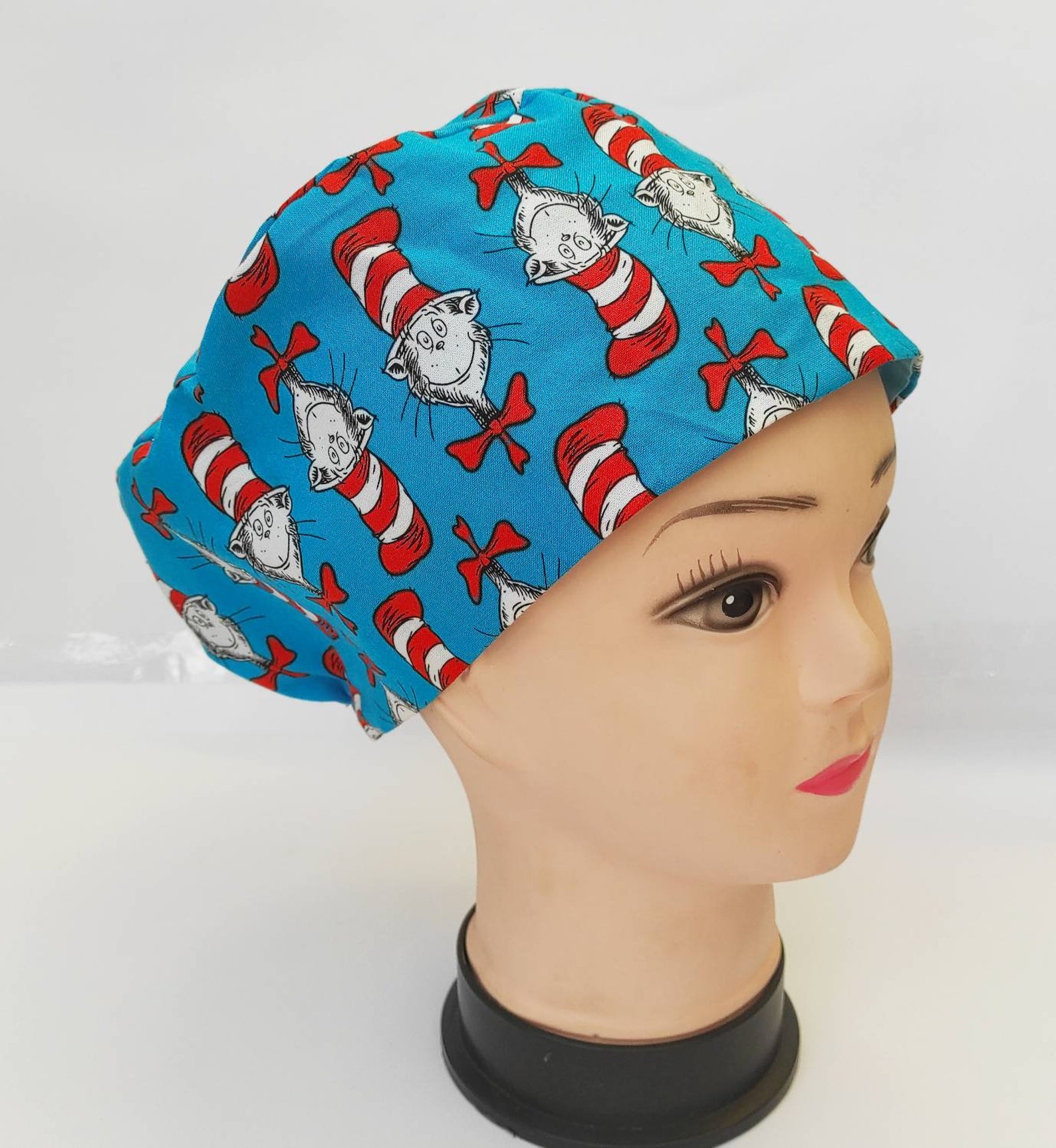 Cat in the Hat Scrub Cap Cat in the Hat Nurse Cap Surgical | Etsy