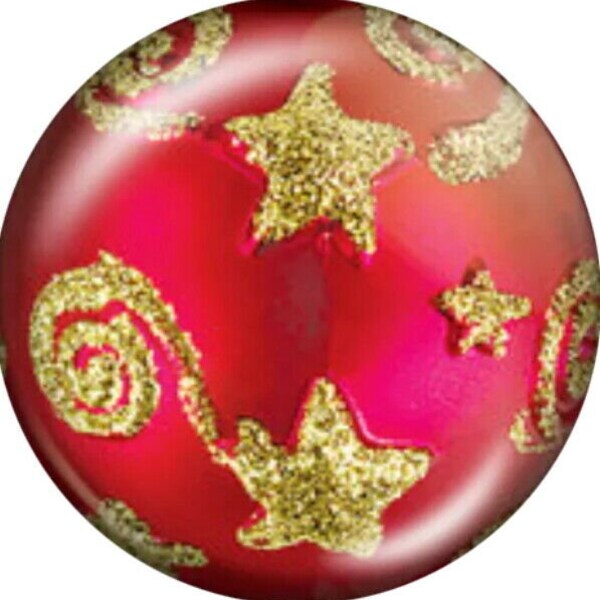 Glass Christmas Red Star Glitter Tree Ornament 18mm Snap Charm For Ginger Snaps