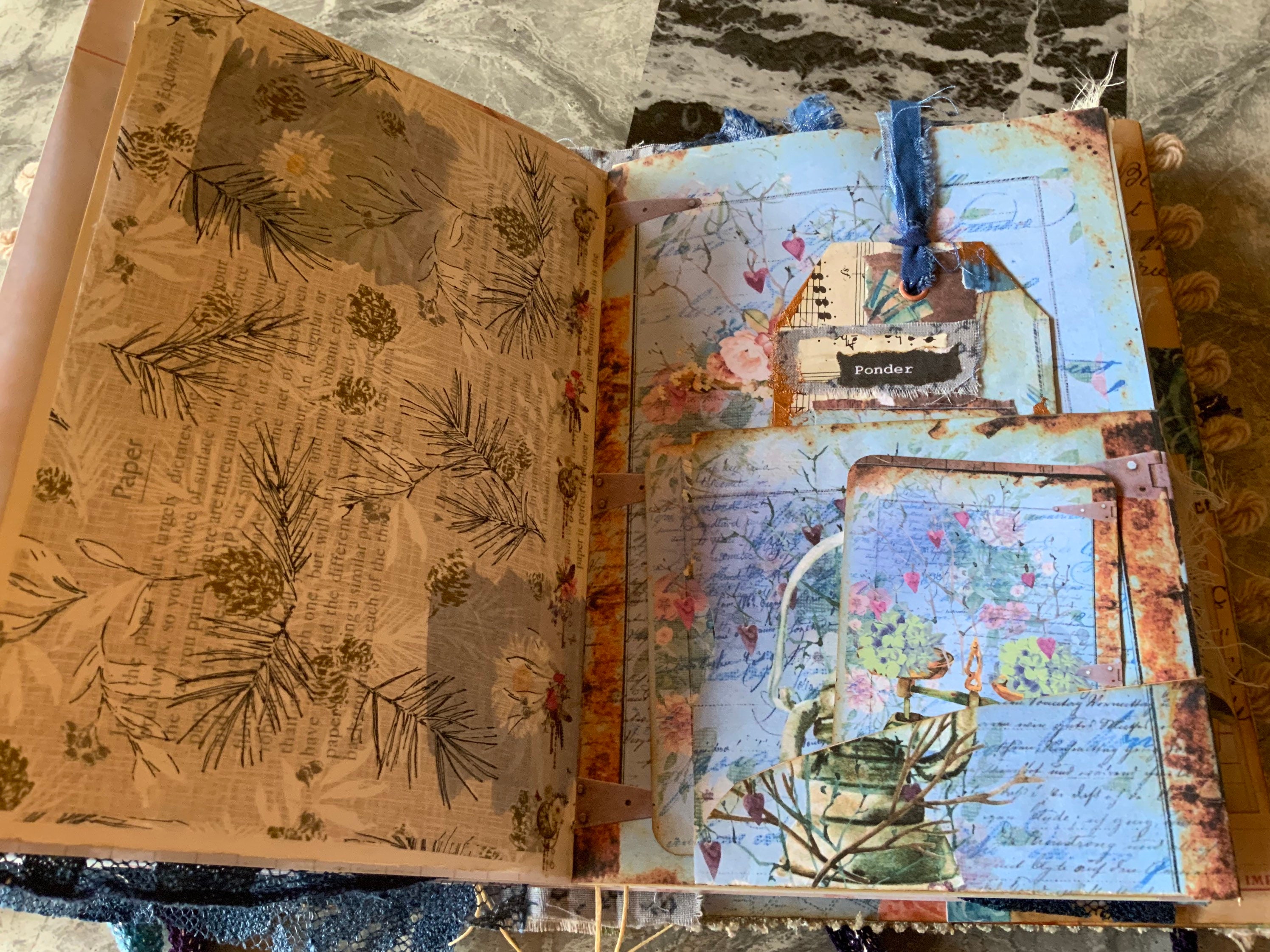 Handmade Vintage Style Fabric Covered Junk Journal Writers Etsy UK