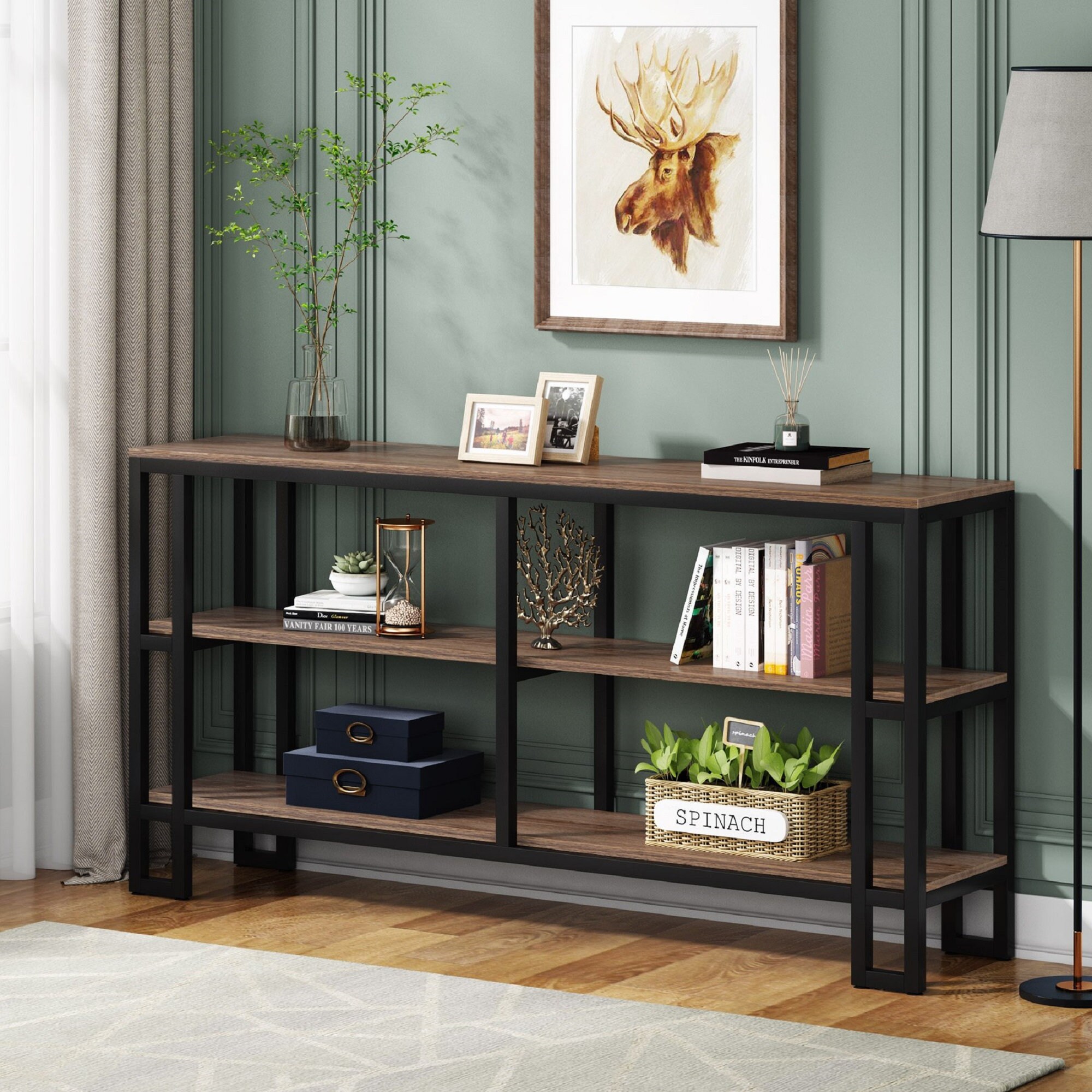 Mesas de consola para pasillo mesa de sofá rústico con | Etsy