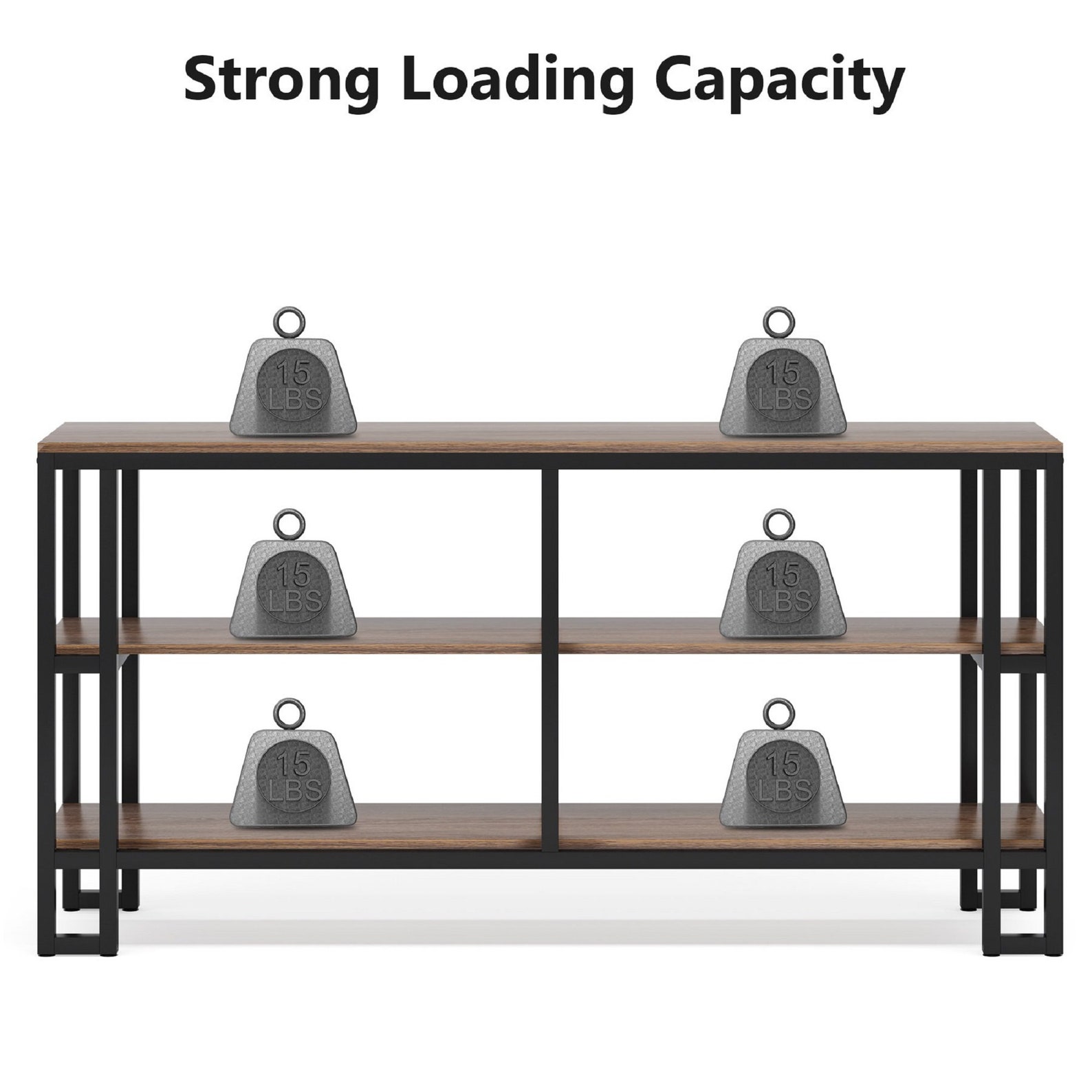 Console Tables for Hallway Rustic Sofa Table with 3 Shelves | Etsy