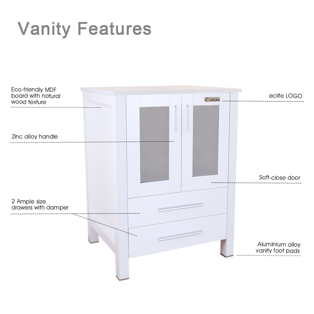 Bathroom Vanity BTB02WH Etsy