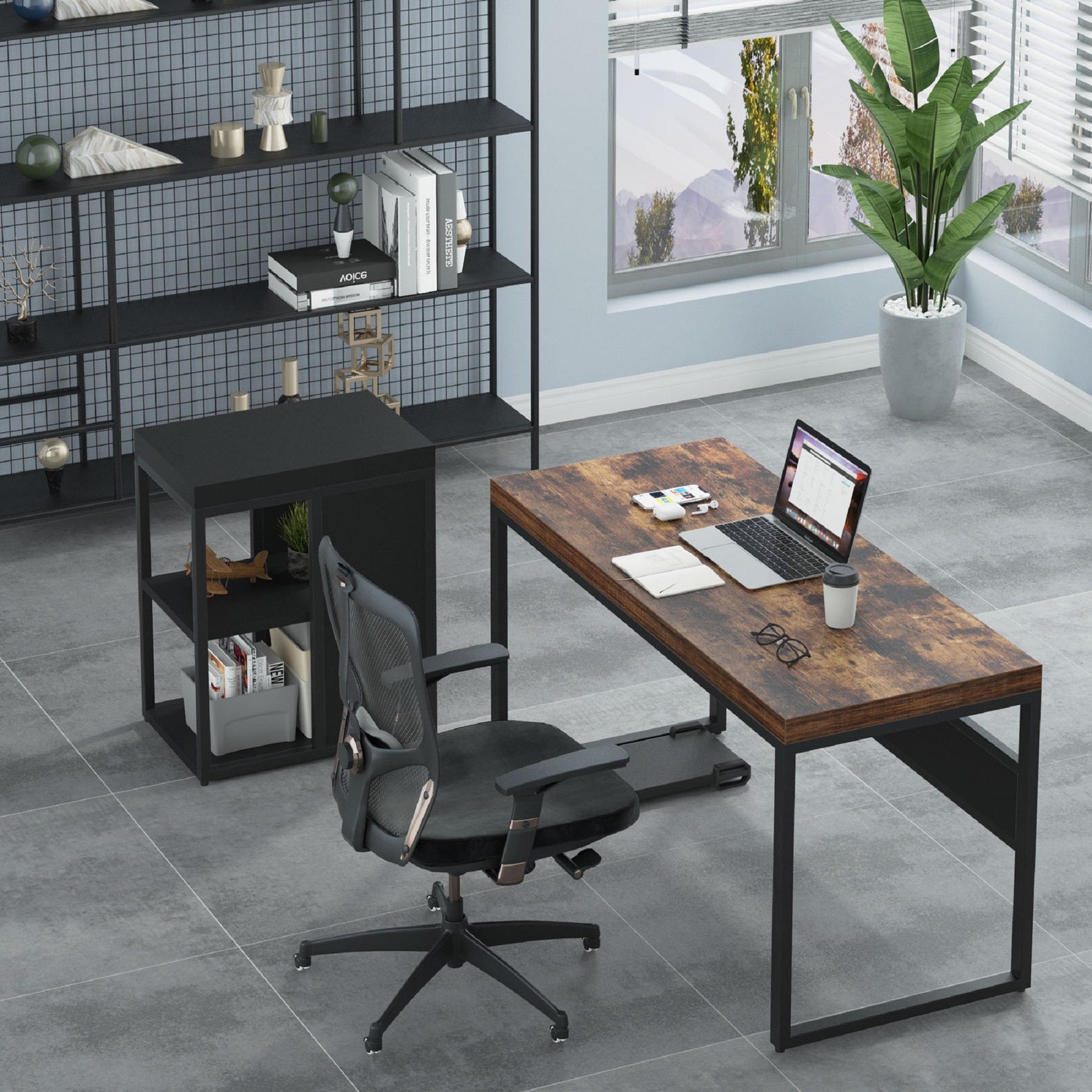 67 inch Executive Computer Desk Home Office Desk with Open | Etsy