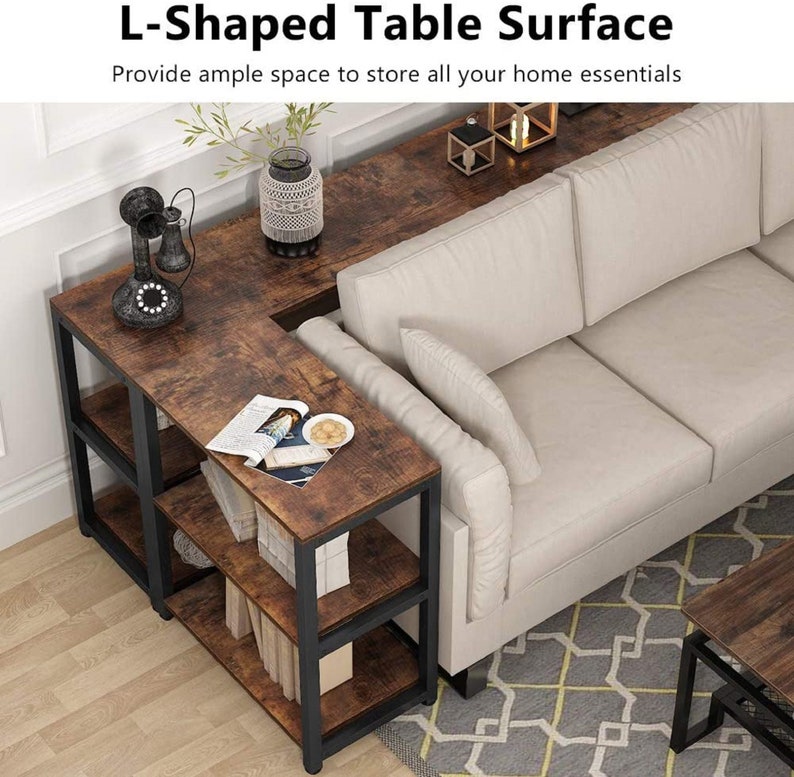 Extra Long Console Sofa Table Behind Couch L Shaped Open Etsy