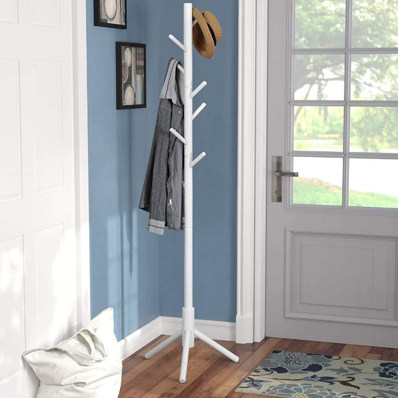 Sturdy Coat Rack Stand Entryway Hall Tree Wooden Coat Rack Etsy